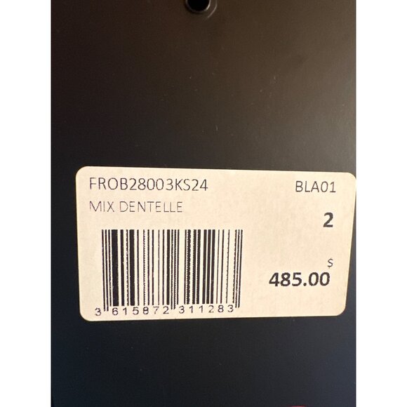 Kooples Black Geometric Guipure Long-Sleeve Mini Dress Size 2 US Med NWT $485 - Picture 8 of 16